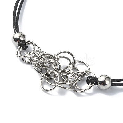 304 Stainless Steel Macrame Pouch Bracelet Making for Stone Holder AJEW-JB01193-01-1