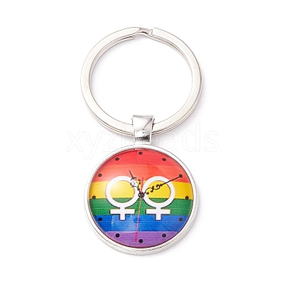 Pride Style Glass Keychain LS-KEYC-F033-01D-1