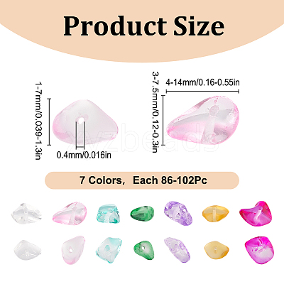 84G 7 Colors Spray Painted Transparent Glass Beads Strands GLAA-GO0001-18-1
