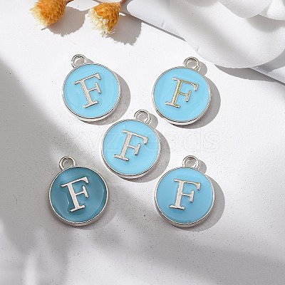 Platinum Plated Alloy Enamel Charms LS-ENAM-S118-04F-P-1