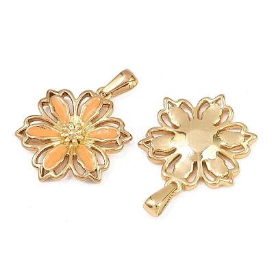 304 Stainless Steel Enamel Pendants STAS-P438-12D-G-1