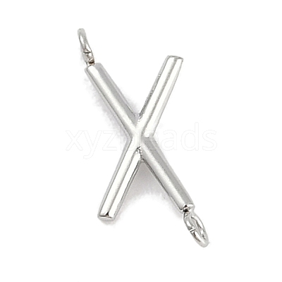 304 Stainless Steel Letter Connector Charms STAS-M108-01P-24-1