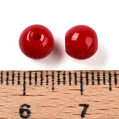 Opaque Solid Color Glass Beads X1-GLAA-N007-6mm-A05-1