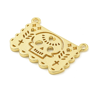 Halloween Theme Rack Plating Brass Pendants KK-Z067-18G-01-1
