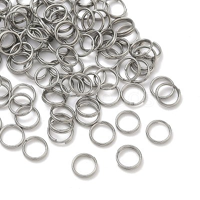 Tarnish Resistant Stainless Steel Split Rings X-STAS-E010-7x0.6mm-2-1