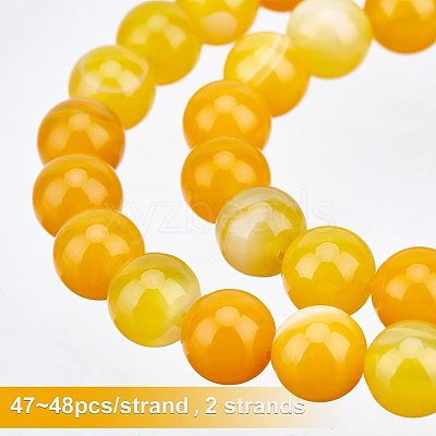 2 Strands Natural Striped Agate/Banded Agate Bead Strands G-OC0002-33-1