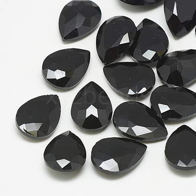 Pointed Back Glass Rhinestone Cabochons RGLA-T081-6x8mm-02-1