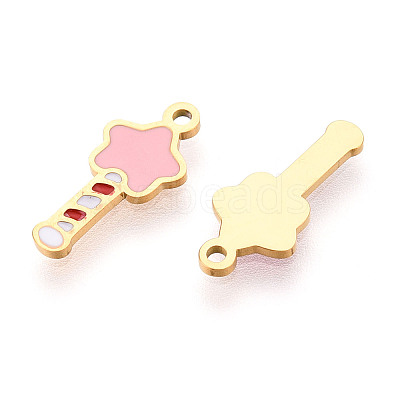 304 Stainless Steel Enamel Charms STAS-T065-55G-01-1