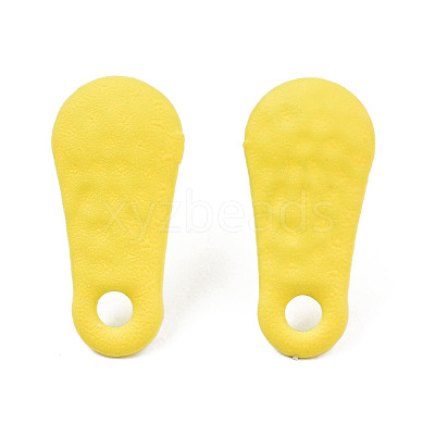 Spray Painted Iron Stud Earring Findings IFIN-N008-014D-1