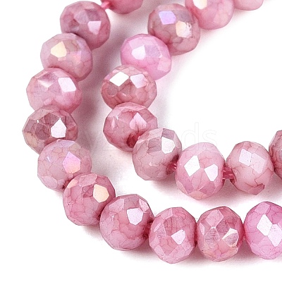 Anti-Tarnish Dyed Rondelle Glass Beads Strands LS-EGLA-T021-3mm-17-14-1