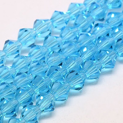 Imitate Austrian Crystal Bicone Glass Beads Strands GLAA-F029-4x4mm-19-1