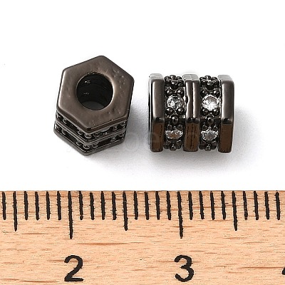 Rack Plating Brass Cubic Zirconia Beads KK-Z033-27B-1