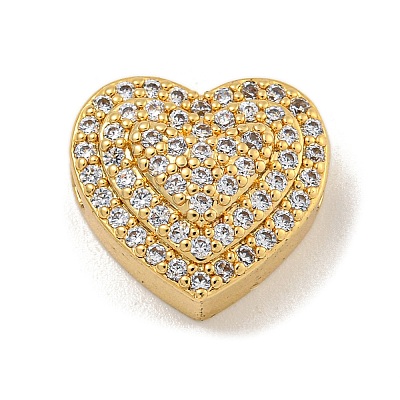 Rack Plating Brass Micro Pave Cubic Zirconia Beads KK-C074-66G-02-1