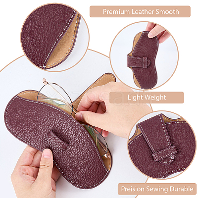 1Pc PU Leather Glasses Case AJEW-CN0006-94I-1
