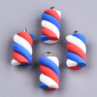 Handmade Polymer Clay Charms X-CLAY-T016-83I-1