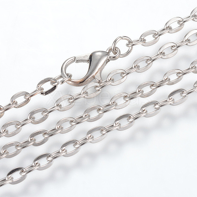 Iron Cable Chains Necklace Making X-MAK-R013-45cm-P-1
