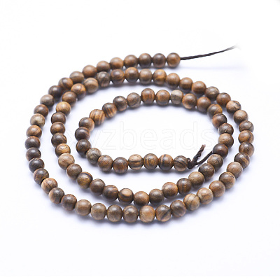 Natural African Padauk Wood Beads Strands X-WOOD-P011-02-6mm-1
