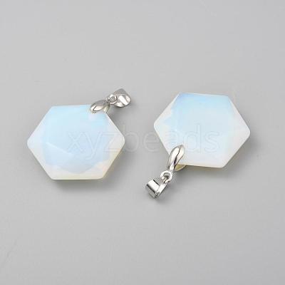 Faceted Gemstone Pendants G-F340-03-1
