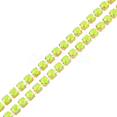 Brass Rhinestone Strass Chains CHC-N017-003B-B02-1