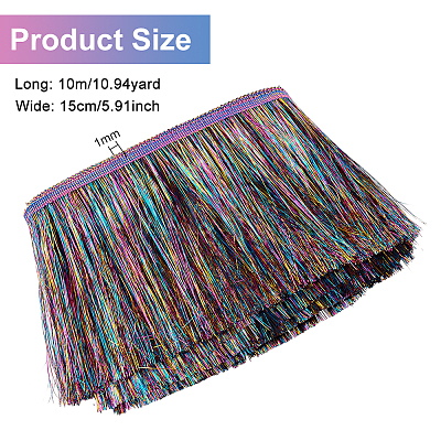 Polyester Tinsel Tassel Trimming OCOR-WH0070-24-1