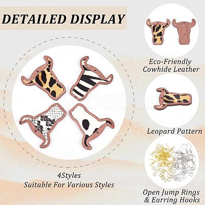 DIY Cattle Head Dangle Earring Making Kit DIY-OC0009-75-1
