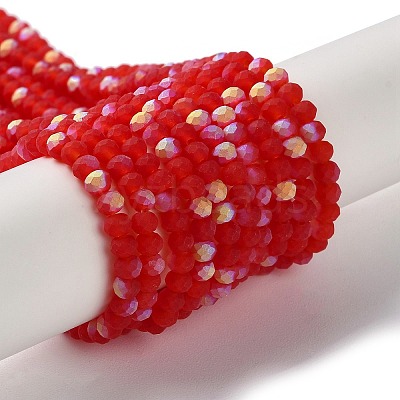 Imitation Jade Glass Beads Strands EGLA-A034-T2mm-MB01-1