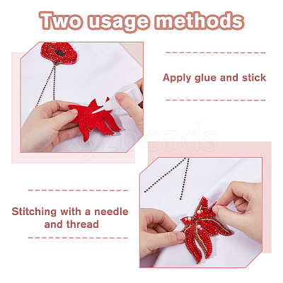 2Pcs 2 Styles Cloth Sewing Ornaments DIY-FH0010-18-1