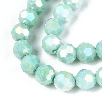 Anti-Tarnish Electroplate Glass Beads Strands EGLA-T021-10mm-15-11-1