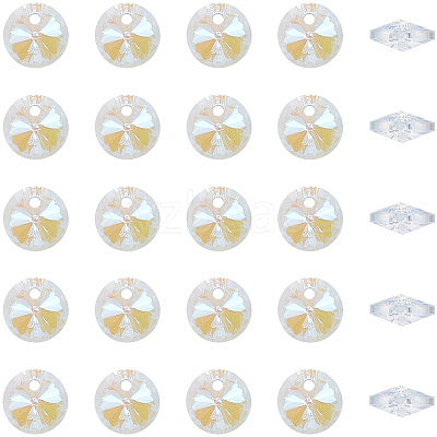 200Pcs Glass Charms RGLA-SP0001-03B-1