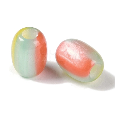 Triple Color Resin European Beads RESI-F055-13B-1