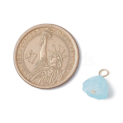 Acrylic Lotus Pendants PALLOY-JF02712-05-1