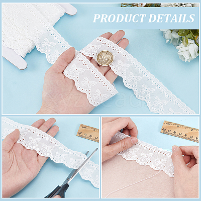 8Yards Flat Hollow Polyester Lace Trim OCOR-GF0006-07B-1
