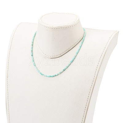 Natural Amazonite Beaded Necklaces NJEW-JN03315-03-1