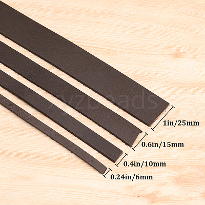 3Pcs Flat Leather Jewelry Cord WL-GF0001-16B-01-1