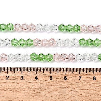 Transparent Gradient Color Glass Beads Strands GLAA-F131-01B-06-1