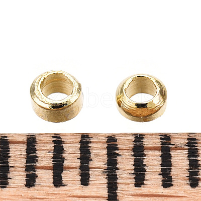 Brass Crimp Beads KK-O102-07G-1