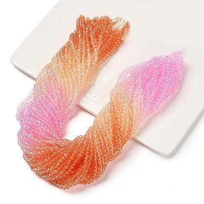 Transparent Painted Glass Beads Strands X-DGLA-A034-T3mm-A20-1