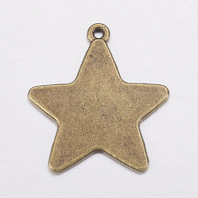 Tibetan Style Alloy Stamping Blank Tag Pendants EA085Y-AB-1