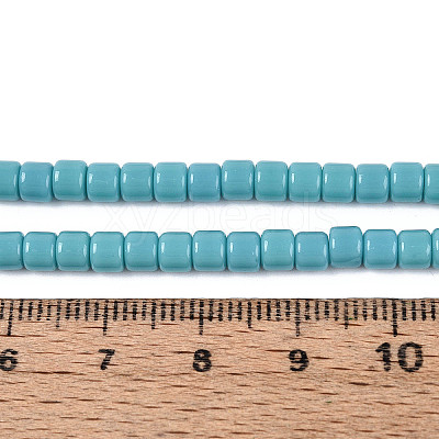 Opaque Solid Color Glass Beads Strands GLAA-N065-4x4mm-C08-1