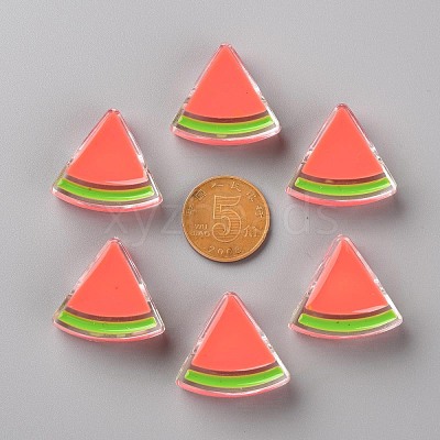 Transparent Enamel Acrylic Beads TACR-S155-001A-1
