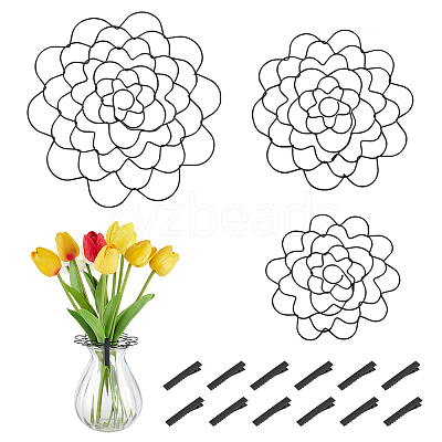 3Pcs 201 Stainless Steel Flower Arrangement Insert Lids DIY-UN0005-92B-1