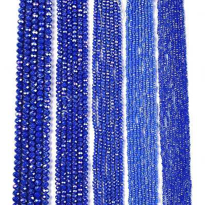 Electroplate Glass Beads Strands EGLA-A044-P6mm-B32-1
