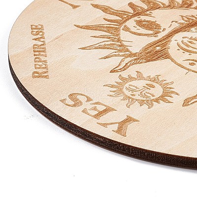 Wooden Carved Cup Mats AJEW-P103-01K-1