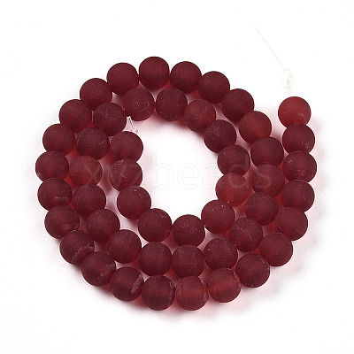 Transparent Glass Beads Strands GLAA-T032-T8mm-MD20-1