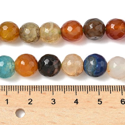 Natural Agate Beads Strands X-G-M437-C01-01T-1