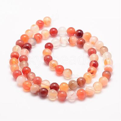 Natural Carnelian Bead Strands G-K153-B20-4mm-1