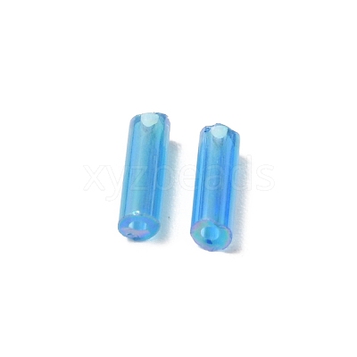 Glass Round Bugle Beads GLAA-WH0031-50D-1