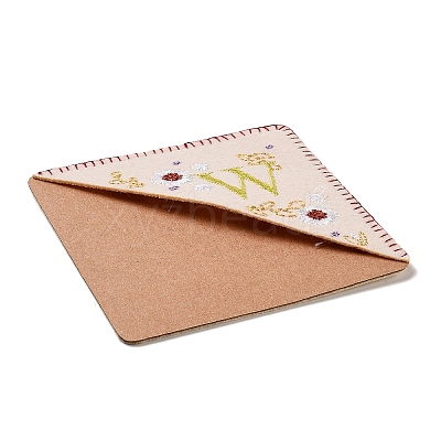 4Pcs Letter Personalized Hand Embroidered Corner Bookmarks JX587W-1