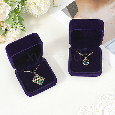 Square Velvet Jewelry Boxes for Pendant CON-WH20013-03B-1
