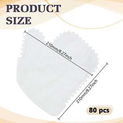 80Pcs Non-woven Fabrics Disposable Gloves AJEW-GO0005-18-1